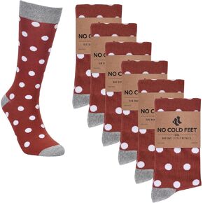 Fun Orange Colorful Novelty Socks for Men for Dress Casual Formal Groomsmen Wedding, 6 Pack