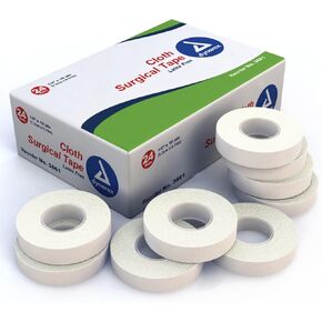 Dynarex Cloth Surgical Tape - /2 Inches X 0 Yds, Assorted, 1 Count (Pack of 24)