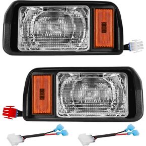 Golf Cart Headlights, Halogen Headlights Factory Style for Club Car DS 1993-Up Models Replace OEM 101988002 101988001