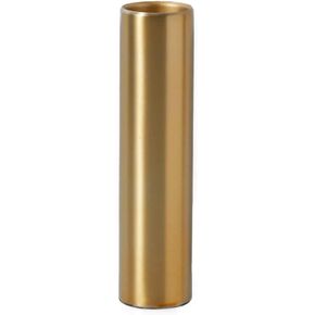 Serene Spaces Living Matte Gold Floral Capsule Vase, Stylish Flower Vases for Centerpieces at Weddings, Party Tables, Dining or Coffee Table, Thanksgiving, Fall Decor, Measures 8.5" Tall & 3" Diameter