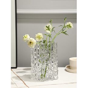 مزهرية زجاجية شفافة بتصميم جليدي بطول 8.3 بوصة in Kuwait