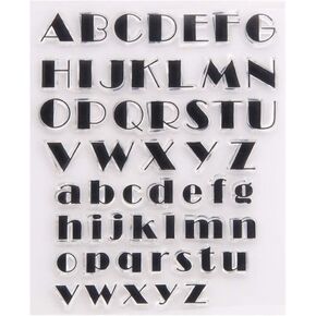 KWELLAM English Alphabet ABC Lower case Uppercase Letters Clear Stamps for Card Making Decoration and DIY Scrapbooking 2011203