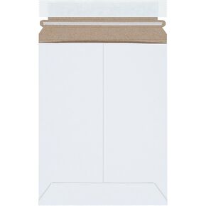 صندوق بريد مسطح ذاتي الغلق من BOX USA، العلامة التجارية Stayflats®، أبيض، 7 بوصة × 9 بوصة (عبوة من 100 قطعة)