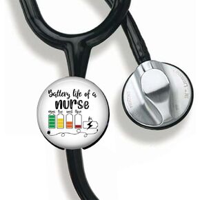 Battery Life of a Nurse Stethoscope Tag Personalized,Nurse Doctor Stethoscope ID Tag Customized, Medical Stethoscope Name Tag with Writable Surface-Black, Small, coubi001-Q