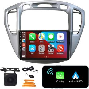 [2G+32G] Carplay Android Auto Touchscreen Autoradio Car Stereo GPS Navigation FM Radio Head Unit WiFi Mirror Link Multimedia Player GPS Radio DSP for Toyota Highlander 2002
