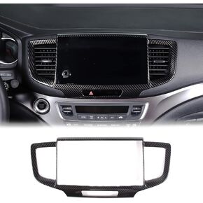 Dashboard Navigation Panel Frame for Honda Pilot 2019-2022/ Ridgeline 2021-2023/ Passport 2019-2023, ABS Material Center Console GPS Screen Panel Frame Trim Accessories (Carbon Fiber Pattern)
