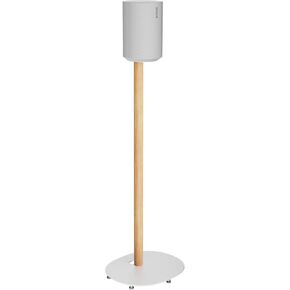 Speaker Stand Compatible with SONOS Era 300 and Era 100, Fixed Height Floor Stand with Cable Management, Wooden Speaker Mount, Black & Walnut, 1 Pack