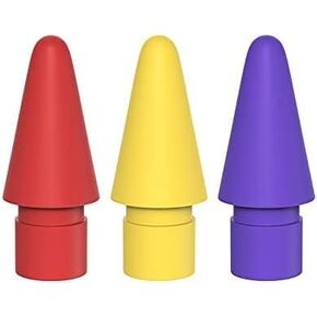 Tucana 5PCS Colorful Pen Tips Compatible for iPad Pencil 1st & 2nd Generation (Red/Yellow/Purple/Pink/Teal)