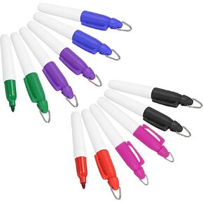 PATIKIL Mini Permanent Markers, 6 Pack Golf Ball Marker Pens with Keychain Clip for Office Meeting Outdoor Activities, 6 Color
