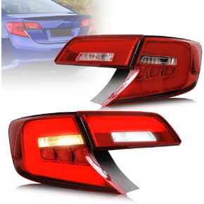 VLAND LED Red Tail Lights Compatible For [ Toyota Camry 2012 2013 2014 ] With LED Running & Brake Lights, Turn Signal & Reverse Lights (No included the bulbs, Use your Factory halogen)