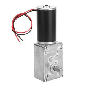 Gear Motor High Torsion Speed Reduce Electric Gearbox Motor Reversible Worm Gear Motor 8mm Shaft 24V(250RPM)