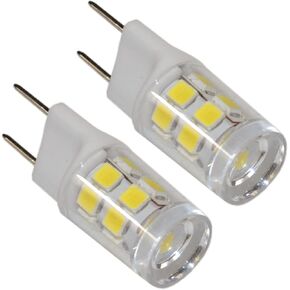 HQRP 2-Pack G8 Bi-Pin 17 LED لمبة إضاءة SMD 2835 أبيض بارد لـ GE فوق فرن الميكروويف
