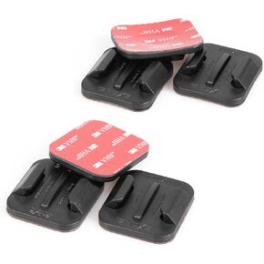Adhesive Pad Set | Versatile Camera Mounts with 3M Adhesive Tape | Suitable for GoPro and Compatible Action Cameras | Ideal for Sports and High-Action Footage | Includes Straight and Bent Pads