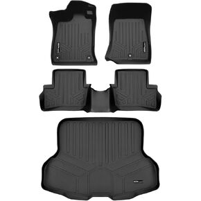 SMARTLINER Custom Fit All Weather 2 Row Floor Mats & Cargo Liner Set Black Compatible with 2021-2023 Acura TLX (Fits FWD (Front Wheel Drive) and AWD (All Wheel Drive) Models)