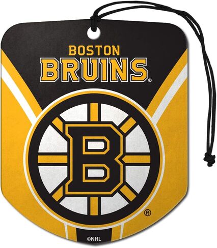 FANMATS NHL - Boston Bruins Air Freshener 2-pk 2.75" x 3.5" - "Spoked-B Logo & Wordmark in Kuwait