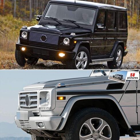 ADIIL Smoked Lens LED Side Marker Light Kit Compatible with 2015-2018 Mercedes W463 G-Class G550 G63 G65 AMG, Replace Front/Back OEM Sidemarker Lamps… (Rear Red Lights) in Kuwait