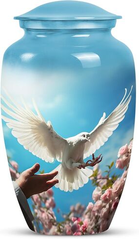 Dove Urns - Ashes Holder - Cremation Urns for Human Ashes Adult Male - Funeral Urn - Cremation Memorial - Urns for Women Human Ashes (Size-3inch,4pcs), Natural, KA-CLS-DOVE-SETOF4 in Kuwait