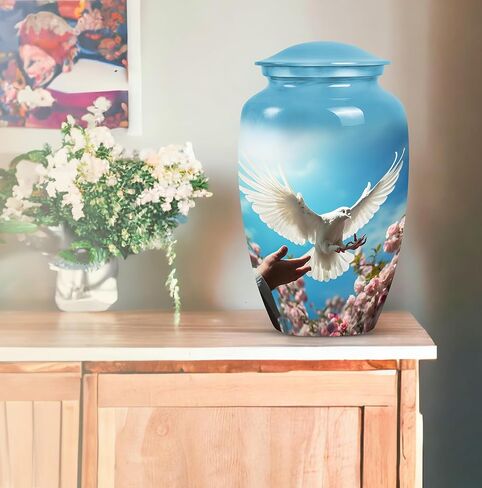 Dove Urns - Ashes Holder - Cremation Urns for Human Ashes Adult Male - Funeral Urn - Cremation Memorial - Urns for Women Human Ashes (Size-3inch,4pcs), Natural, KA-CLS-DOVE-SETOF4 in Kuwait