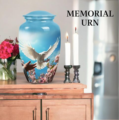 Dove Urns - Ashes Holder - Cremation Urns for Human Ashes Adult Male - Funeral Urn - Cremation Memorial - Urns for Women Human Ashes (Size-3inch,4pcs), Natural, KA-CLS-DOVE-SETOF4 in Kuwait