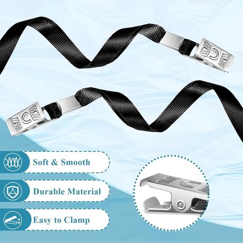 50 Pack Clear Plastic Horizontal Name Tag Badge Holder 4×3 Inches and 50 Pack Black Lanyard Waterproof Name Tag Holder with Lanyard for Adults Kids Office School in Saudi Arabia