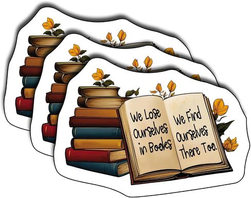 (3Pcs) Booktrovert Sticker Decorate Books Laptop Phone Water Bottles Kindles Stickers Tumbler Sticker Waterproof Vinyl Decorate Sticker 3" Inch in Saudi Arabia