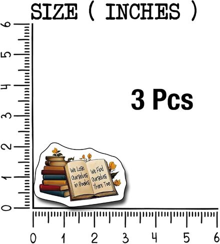 (3Pcs) Booktrovert Sticker Decorate Books Laptop Phone Water Bottles Kindles Stickers Tumbler Sticker Waterproof Vinyl Decorate Sticker 3" Inch in Saudi Arabia