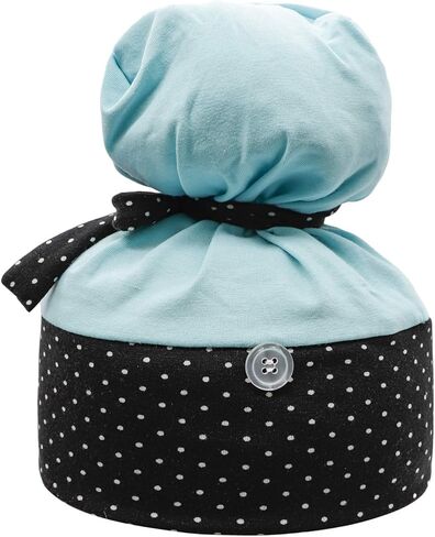 CHUANGLI قبعات عمل نسائية متماسكة قبعة عمل مع أزرار على شكل ذيل حصان وخطوط وألوان صلبة مصنوعة يدويًا in Kuwait