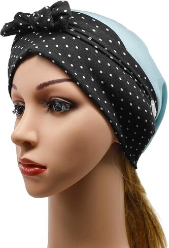 CHUANGLI قبعات عمل نسائية متماسكة قبعة عمل مع أزرار على شكل ذيل حصان وخطوط وألوان صلبة مصنوعة يدويًا in Kuwait