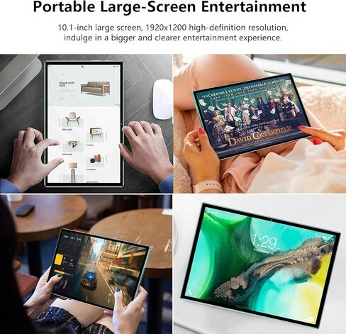 Echoamo Tablet 10 Inch 2023 Andorid 13 Tablet with Sim Card Slot Octa-core 8GB RAM 256GB ROM 1920x1200 FHD IPS Screen 13+24MP Camera,Bluetooth, GPS, 8000mAh Batterry, 5GHz 2.4G/5G WiFi 4G Tablet in Kuwait