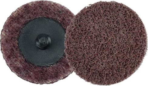 Weiler 51531 2" Non-Woven Surface Conditioning Disc, Plastic Button Style, AO - Medium (Pack of 50), Maroon in Saudi Arabia