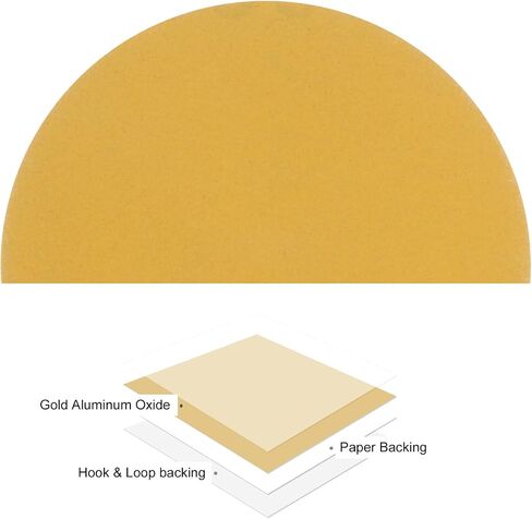 100pcs No Hole Sanding Discs- [ 3 Inch 220 Grit ] Round Hook and Loop Grip Sanding Pads Sheet Sandpaper for Automotive Woodworking Metal Polishing Use| Gold, Aluminum Oxide in Saudi Arabia
