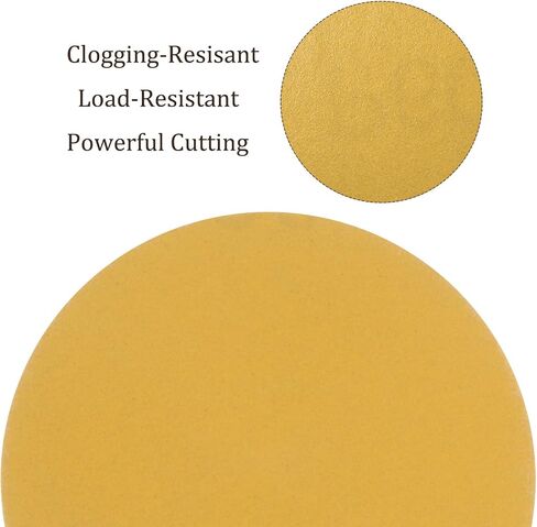 100pcs No Hole Sanding Discs- [ 3 Inch 220 Grit ] Round Hook and Loop Grip Sanding Pads Sheet Sandpaper for Automotive Woodworking Metal Polishing Use| Gold, Aluminum Oxide in Saudi Arabia