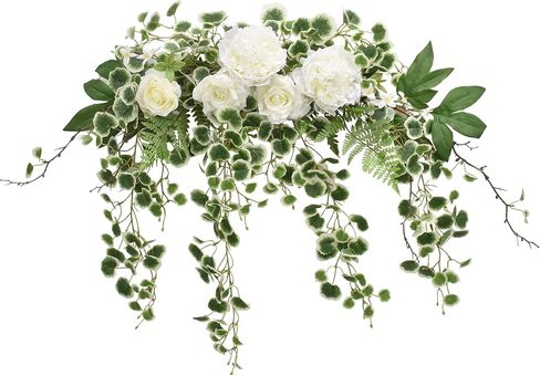 Fake Rose Flower, 6 pcs Artificial White Silk Flower Picks, Real Touch Flowers Bouquet Arrangement for Table Centerpieces, Wedding Home Office Kitchen Décor in Saudi Arabia