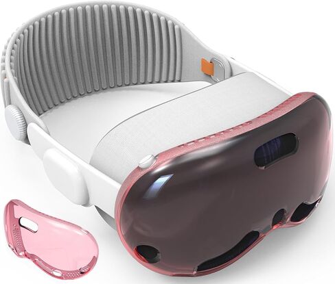 حافظة واقية شفافة من Wibrthz متوافقة مع Apple Vision Pro، غطاء واقي من مادة TPU الناعمة الشفافة والكريستال ومضاد للخدش ومضاد للصدمات لسماعات Vision Pro VR 2024 ملحقات (بدون سماعة الرأس)، أسود in Kuwait