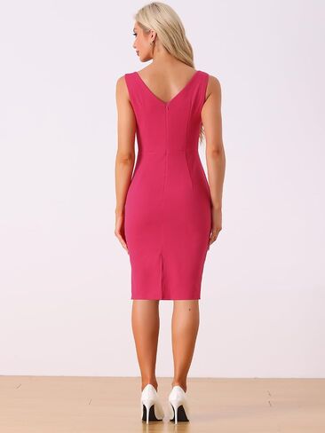 Allegra K Cocktail Sheath Dresses for Women's Elegant Sweetheart Neck Sleeveless Bodycon Pencil Dress in Saudi Arabia