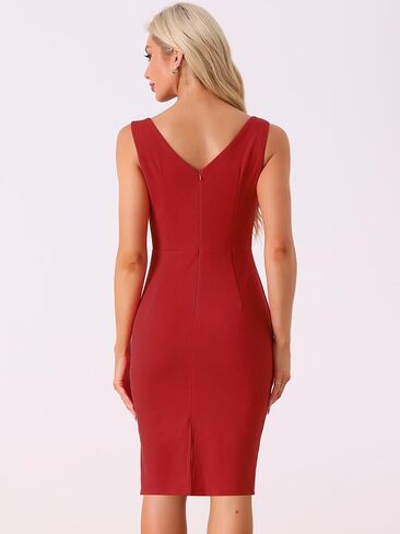 Allegra K Cocktail Sheath Dresses for Women's Elegant Sweetheart Neck Sleeveless Bodycon Pencil Dress in Saudi Arabia