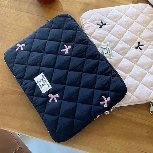 حافظة لجهاز iPad Pro 11 Air 4 10.2 Tab مقاس 9-11 بوصة حقيبة واقية لطيفة بعقدة على شكل فيونكة مبطنة منتفخة حقيبة كمبيوتر محمول in Kuwait