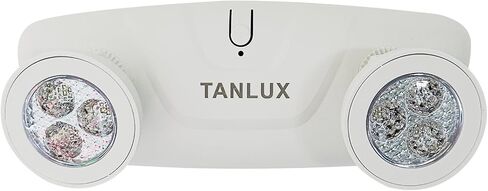 مصابيح طوارئ LED TANLUX مع بطارية احتياطية، مصابيح طوارئ تجارية قابلة للتعديل برأسين، مدرجة في قائمة UL، تيار متردد 120/277 فولت، مصابيح طوارئ سلكية للأعمال - 3 عبوات (أبيض) in Kuwait