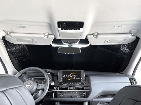 مظلة الشمس للزجاج الأمامي من GalaxyAutoShield مناسبة خصيصًا لـ 2022 2023 2024 Nissan Pathfinder SUV، ملحقات الخصوصية المعزولة للشمس حماية عاكس للأشعة فوق البنفسجية - صنع في الولايات المتحدة الأمريكية in Kuwait