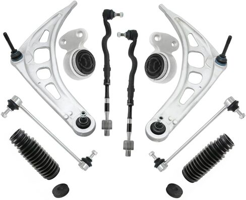 8PCS Front Suspension Kit, Lower Control Arm & Bushing, Sway Bar Link, Inner Outer Tie Rod End, Compatible with BMW E46-1999-2008-318i 323Ci 323i 325Ci 325i 328Ci 328i 330Ci 330i Z4(2WD Only) in Saudi Arabia