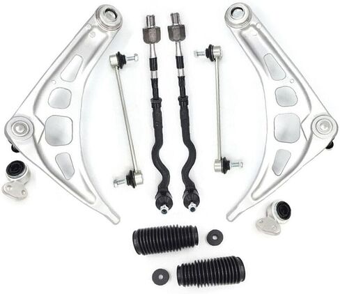 8PCS Front Suspension Kit, Lower Control Arm & Bushing, Sway Bar Link, Inner Outer Tie Rod End, Compatible with BMW E46-1999-2008-318i 323Ci 323i 325Ci 325i 328Ci 328i 330Ci 330i Z4(2WD Only) in Saudi Arabia