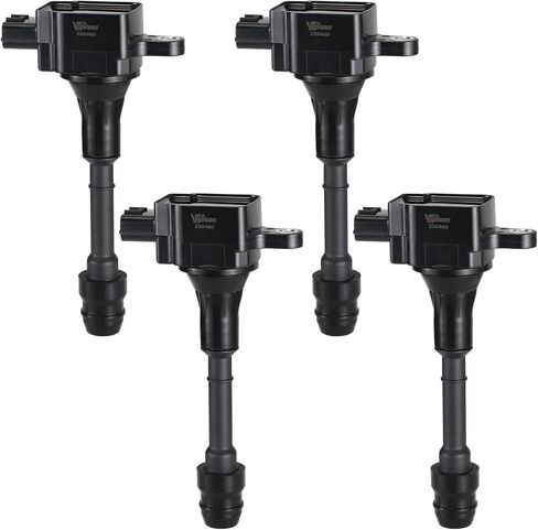 مجموعة ملفات الإشعال مكونة من 4 قطع متوافقة مع Altima Sentra X-Trail 2.5L 2002 2003 2004 2005 2006 2007# UF350 C1398 224488H315 224488H310 in Kuwait