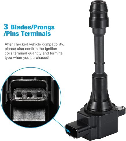 مجموعة ملفات الإشعال مكونة من 4 قطع متوافقة مع Altima Sentra X-Trail 2.5L 2002 2003 2004 2005 2006 2007# UF350 C1398 224488H315 224488H310 in Kuwait