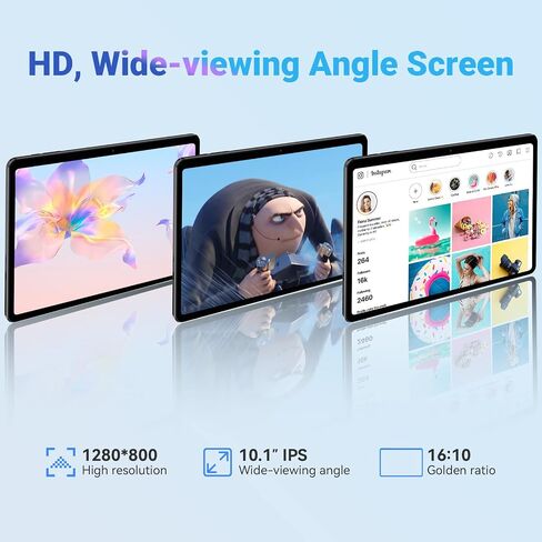 تابلت بلاك فيو أندرويد 12، 10.1 بوصة مع تاب 7 واي فاي، ذاكرة وصول عشوائي 5 جيجابايت، 64 جيجابايت ذاكرة تخزين داخلية مع توسيع 1 تيرابايت، بطارية 6580 مللي أمبير في الساعة، شاشة لمس IPS HD+، تابلت 5 ميجابكسل معتمد من Google GMS للأطفال، رمادي in Kuwait