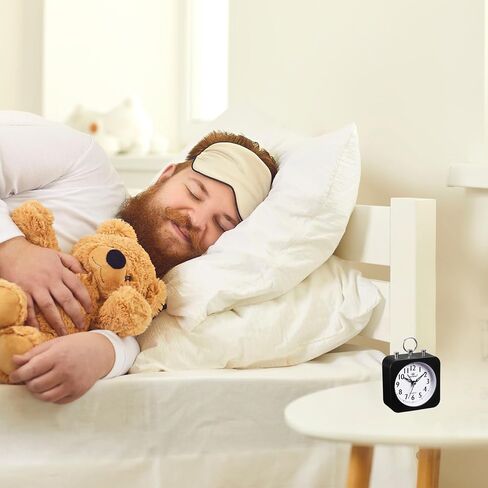 uxcell Square Quartz Alarm Clock, Black Alarm Clock, Alarm Clocks for Bedrooms with USB Charging Port, Adjustable Volume, Dimmable, Snooze, 12/24H in Kuwait