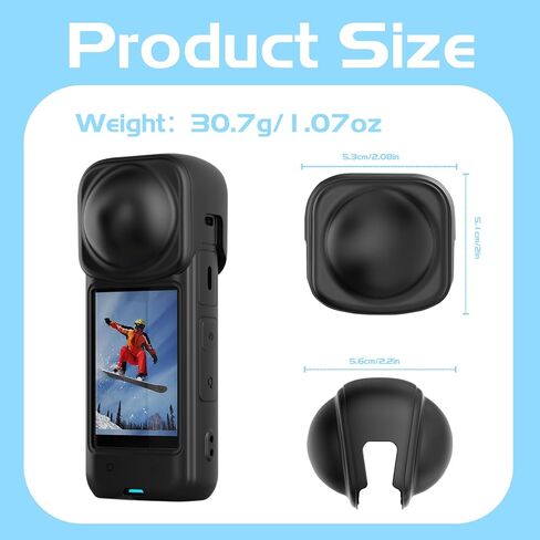 O'woda Lens Cover for Insta360 X4, Silicone Lens Cap Camera Gimbal Protector Compatible with Insta360 X4 Accessories in Saudi Arabia