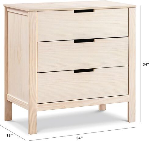 خزانة ملابس كارترز من دافينشي كولبي ذات 3 أدراج باللون الأبيض in Kuwait