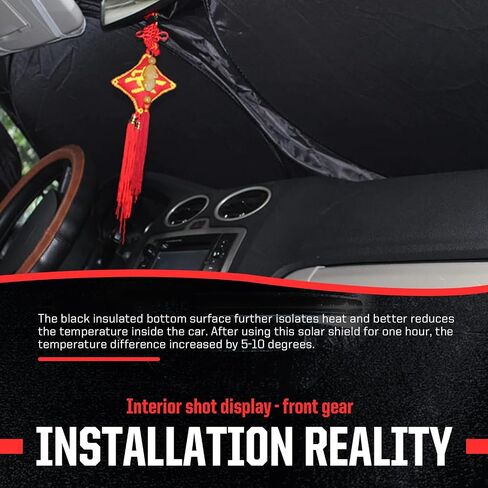 6 Pack Car Windshield Cooling Cover, 2 Pack Vehicle Front Rear UV Protector Set, 4 Pack Waterproof Side Window Sun Shade, Universal Foldable Sun Heat Block Hood for Truck SUV Car (Silver) in Saudi Arabia