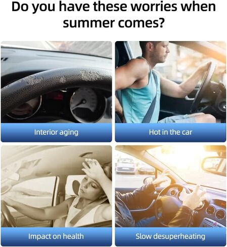 مظلة شمس للزجاج الأمامي للسيارة - مظلة شمسية قابلة للطي للسيارة من الأشعة فوق البنفسجية للحماية من أشعة الشمس فوق البنفسجية للسيارة مع حقيبة تخزين، مظلة سيارة للزجاج الأمامي للسيارات والشاحنات وسيارات الدفع الرباعي MPVs in Kuwait
