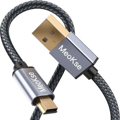 Meokse 20FT Mini USB Cable, USB 2.0 Type A to Mini B High Speed Data Sync Charging Cord, Durable Portable Cable Compatible with Hero HD, Dash Cams, Digital Cameras, MP3 Players, Cell Phones in Saudi Arabia